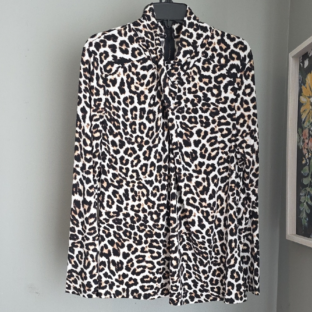 Worthington Leopard Print Women's Top Size XL